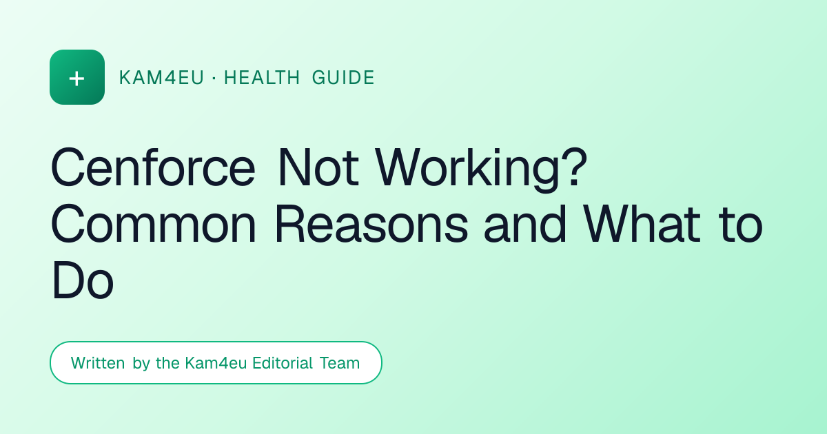 Cenforce Not Working? Common Reasons and What to Do