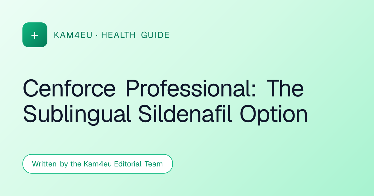 Cenforce Professional: The Sublingual Sildenafil Option