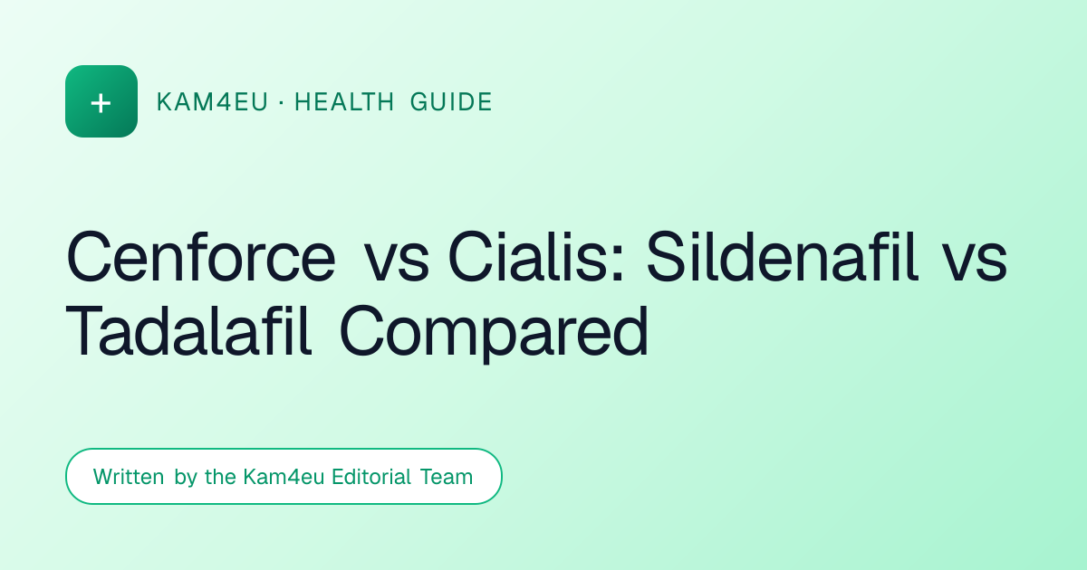 Cenforce vs Cialis: Sildenafil vs Tadalafil Compared
