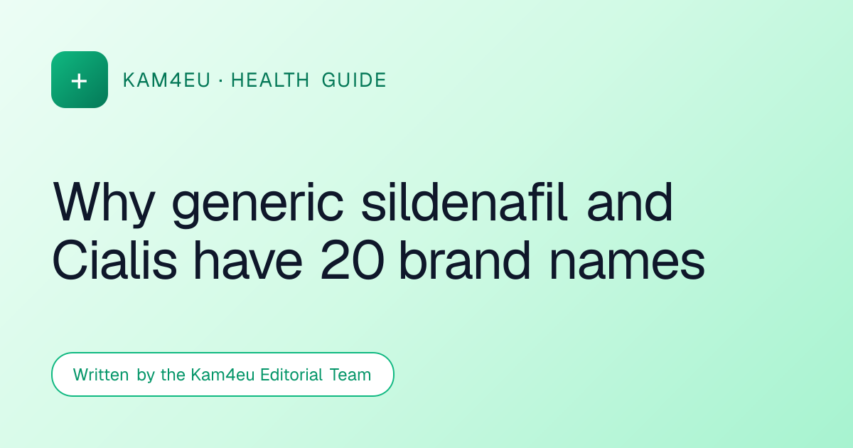 Why generic sildenafil and Cialis have 20 brand names