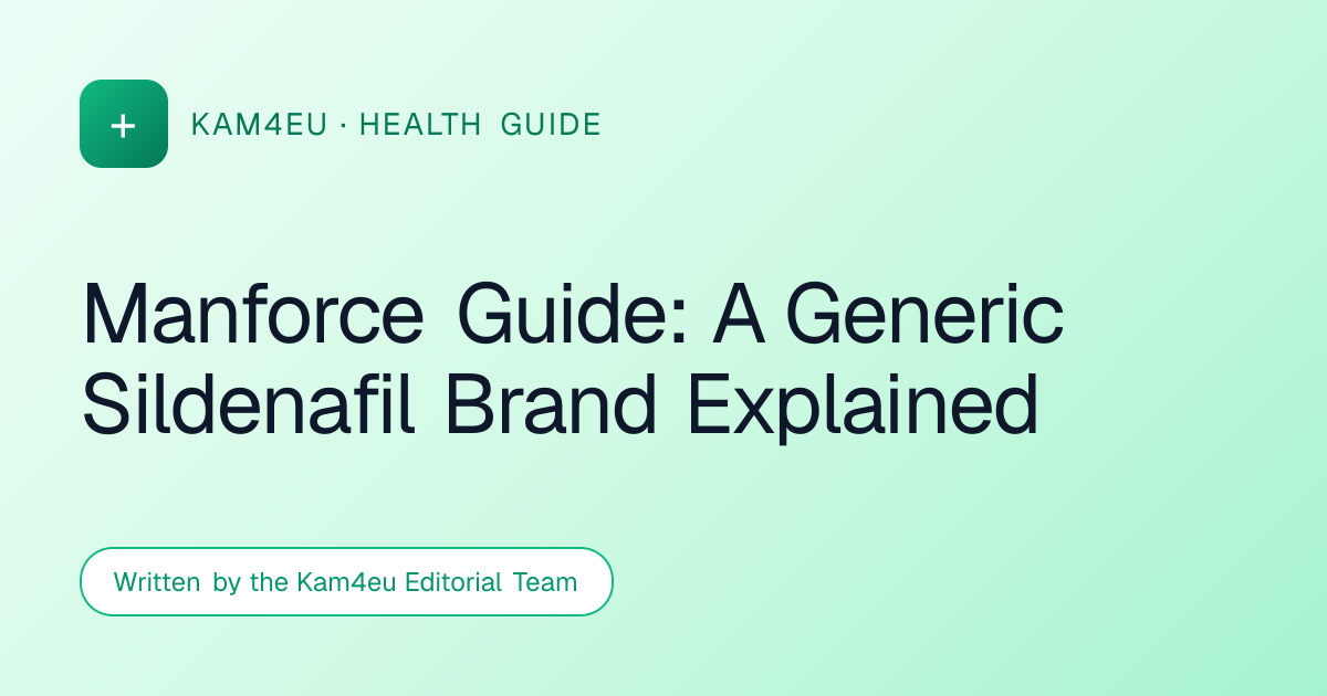 Manforce Guide: A Generic Sildenafil Brand Explained