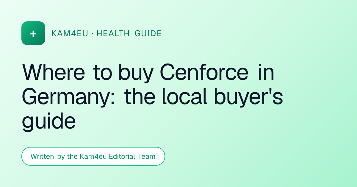 Where to buy Cenforce in Germany: the local buyer's guide
