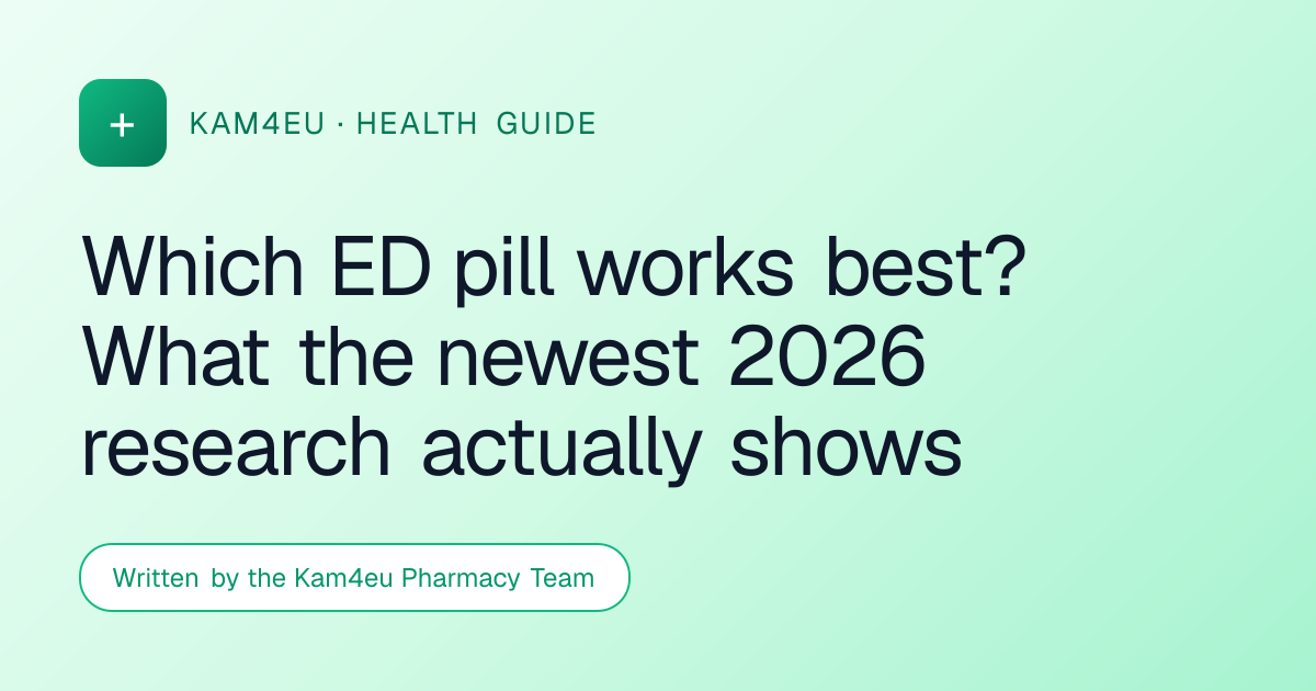 Which ED pill works best? What the newest 2026 research actually shows