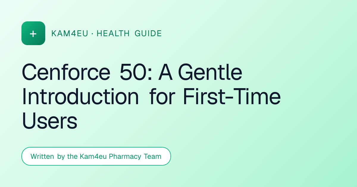 Cenforce 50: A Gentle Introduction for First-Time Users