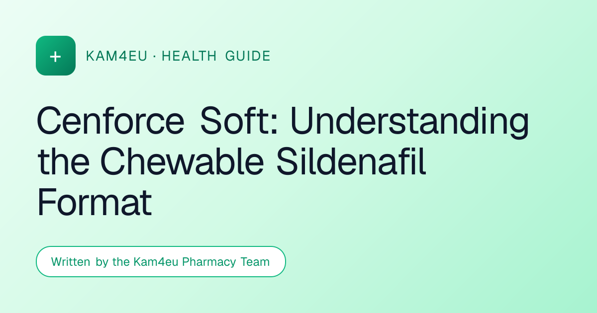 Cenforce Soft: Understanding the Chewable Sildenafil Format
