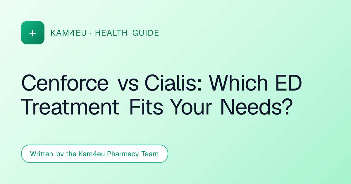 Cenforce vs Cialis: Which ED Treatment Fits Your Needs?