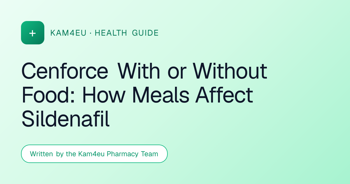 Cenforce With or Without Food: How Meals Affect Sildenafil