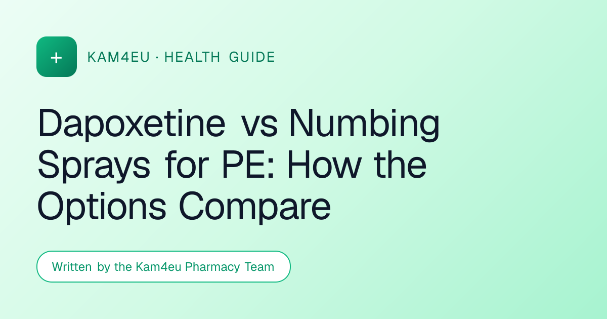 Dapoxetine vs Numbing Sprays for PE: How the Options Compare