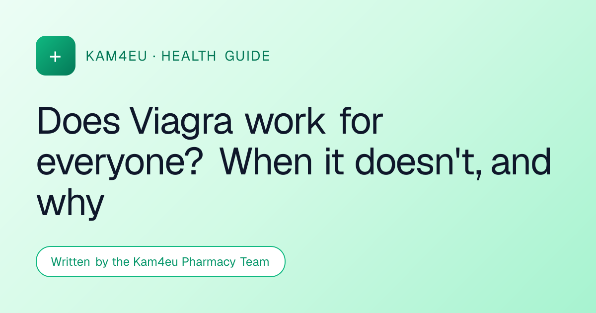 Does Viagra work for everyone? When it doesn't, and why