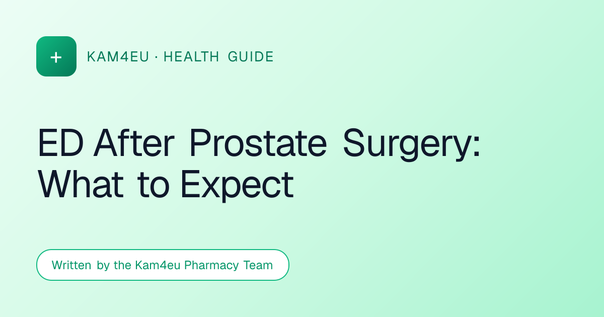 ED After Prostate Surgery: What to Expect