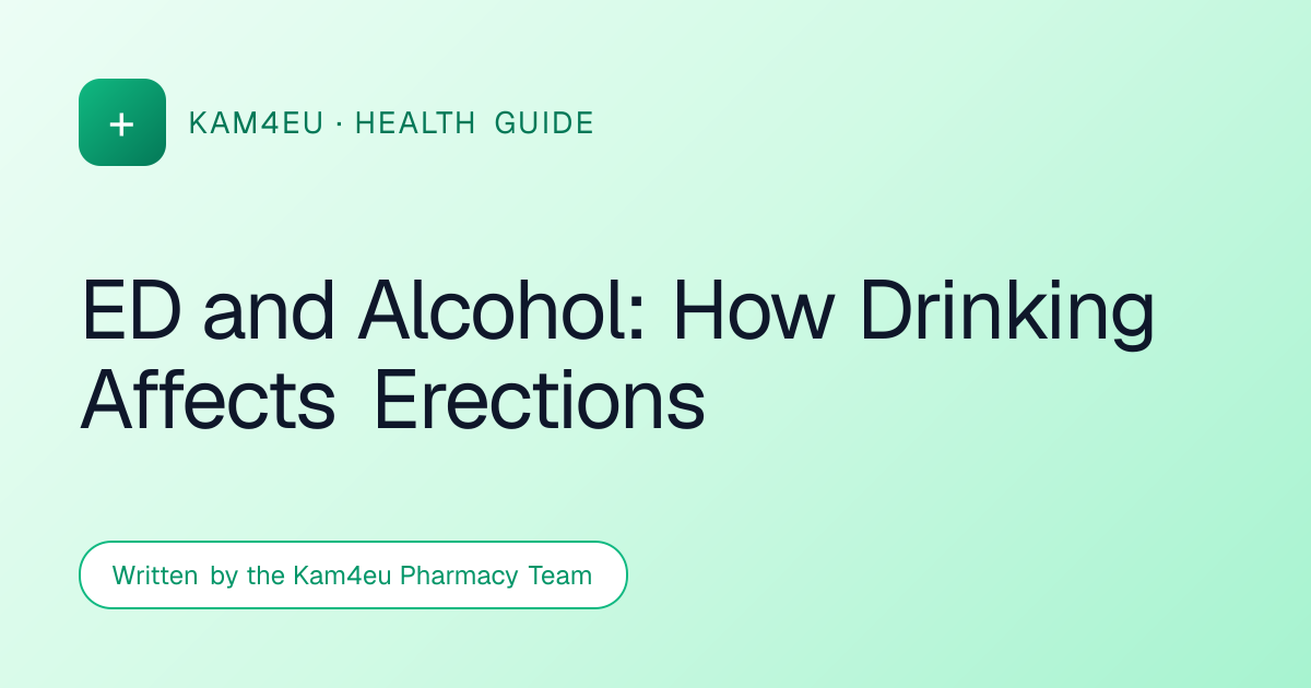 ED and Alcohol: How Drinking Affects Erections