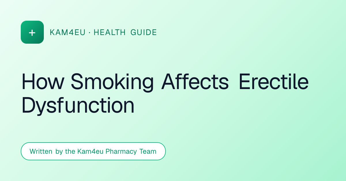 How Smoking Affects Erectile Dysfunction