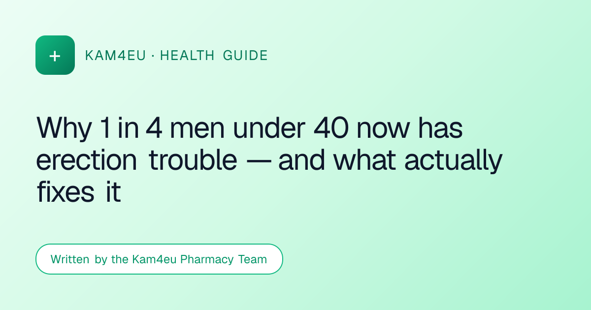 Why 1 in 4 men under 40 now has erection trouble — and what actually fixes it