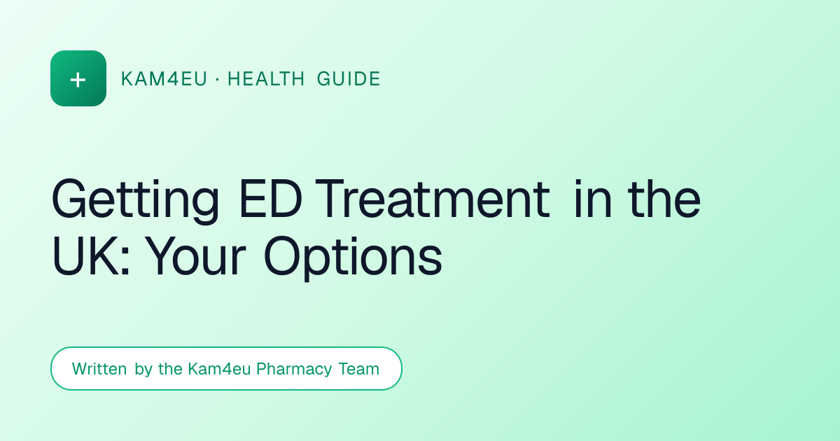 Getting ED Treatment in the UK: Your Options