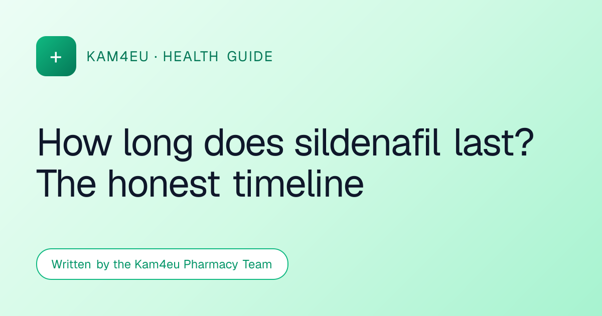 How long does sildenafil last? The honest timeline