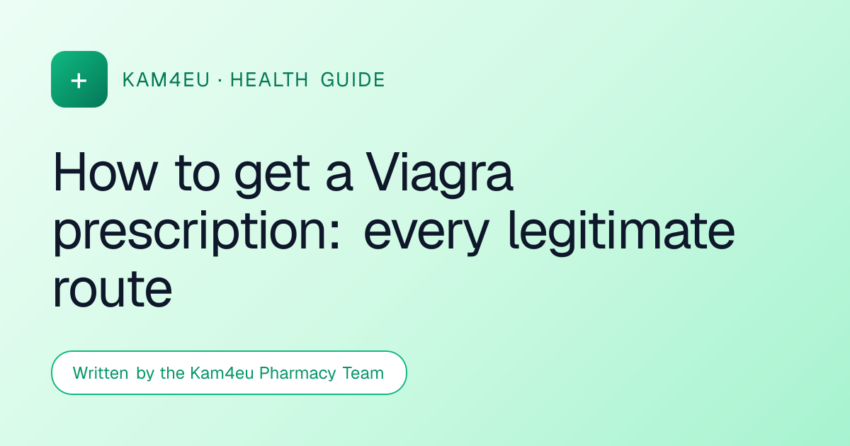 How to get a Viagra prescription: every legitimate route