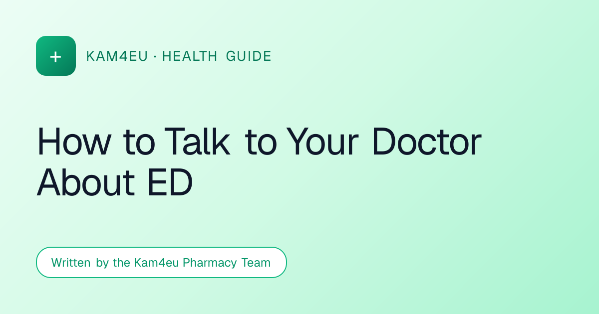 How to Talk to Your Doctor About ED