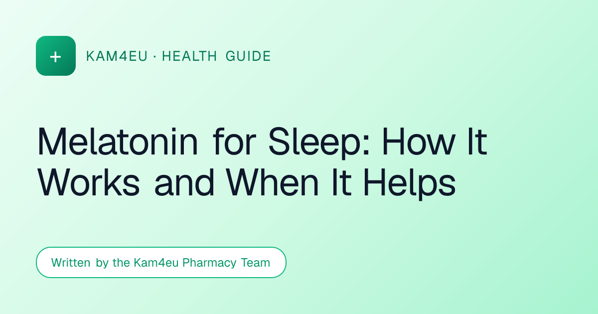 Melatonin for Sleep: How It Works and When It Helps