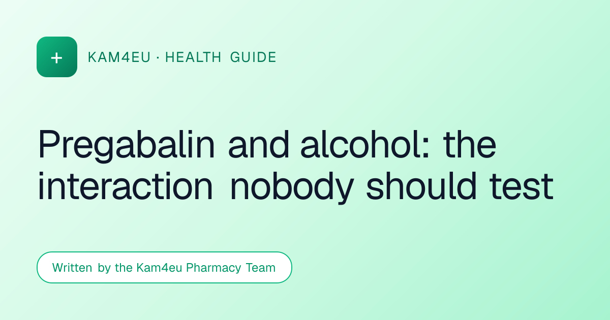 Pregabalin and alcohol: the interaction nobody should test