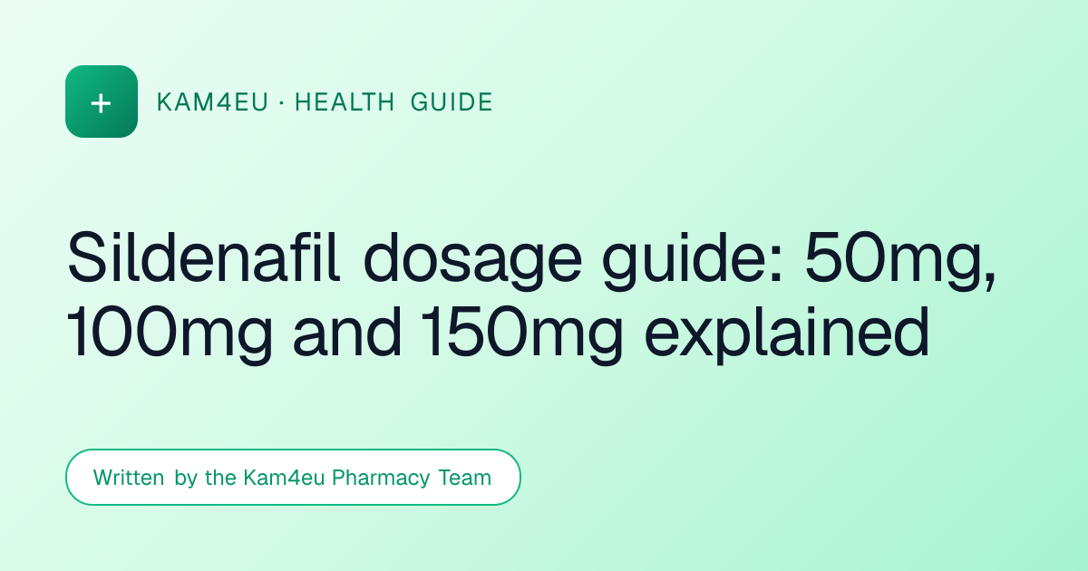 Sildenafil dosage guide: 50mg, 100mg and 150mg explained