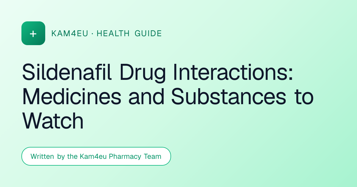 Sildenafil Drug Interactions: Medicines and Substances to Watch