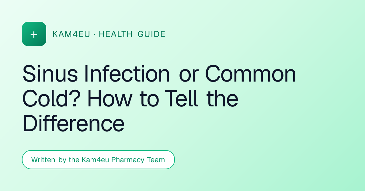 Sinus Infection or Common Cold? How to Tell the Difference