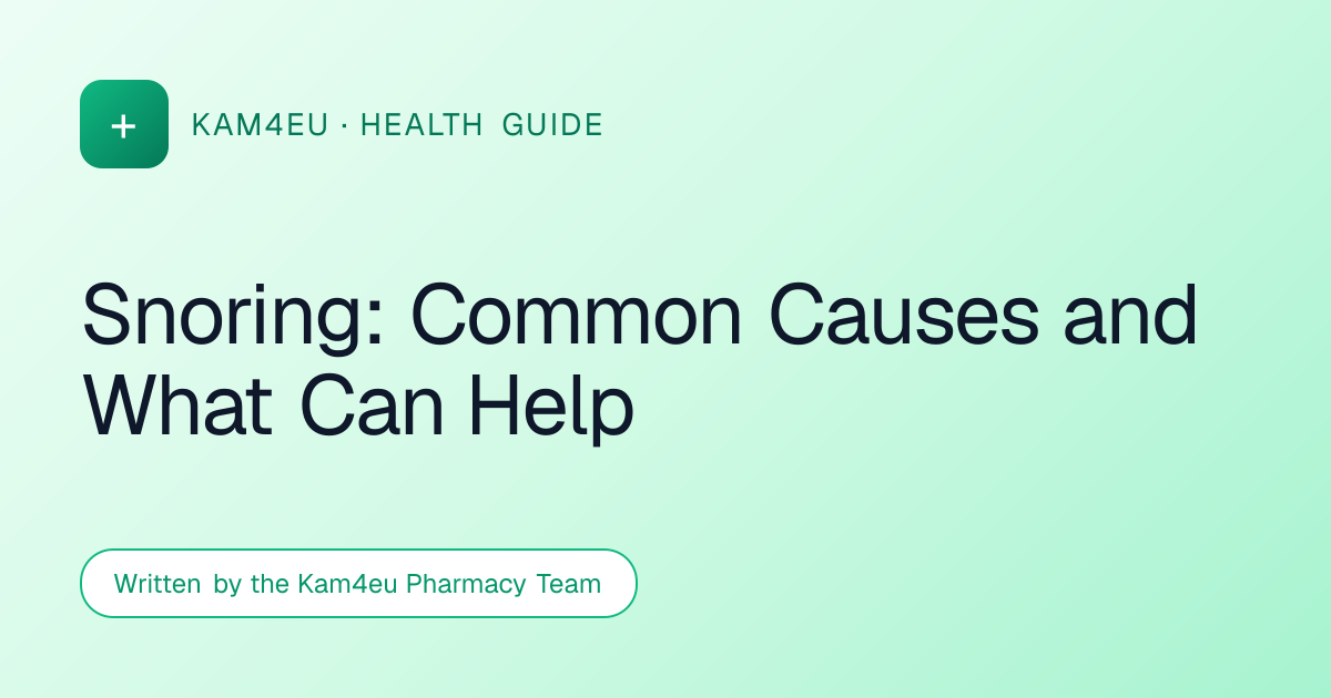 Snoring: Common Causes and What Can Help