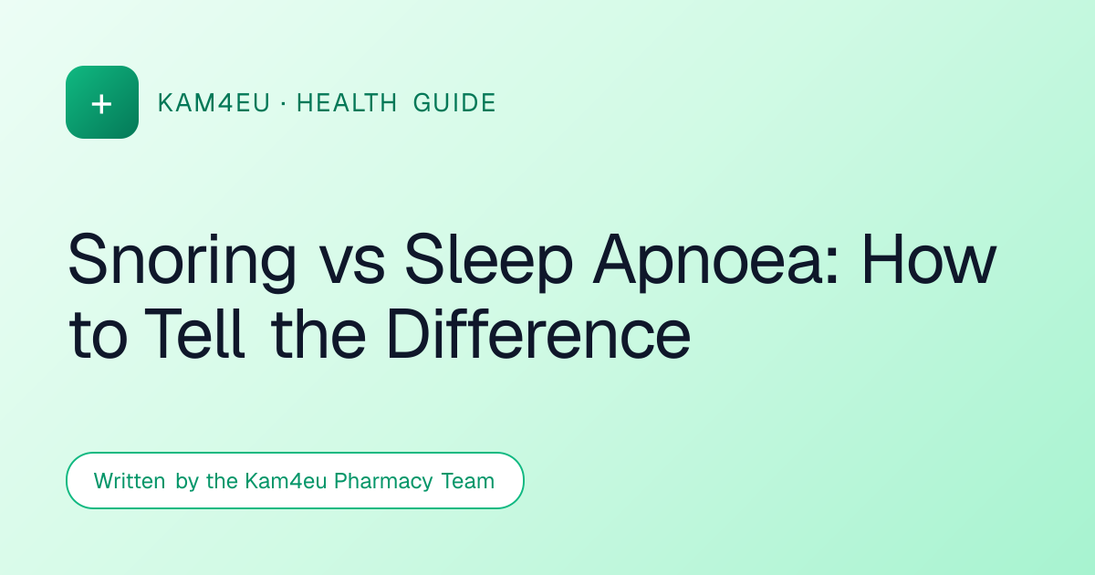 Snoring vs Sleep Apnoea: How to Tell the Difference