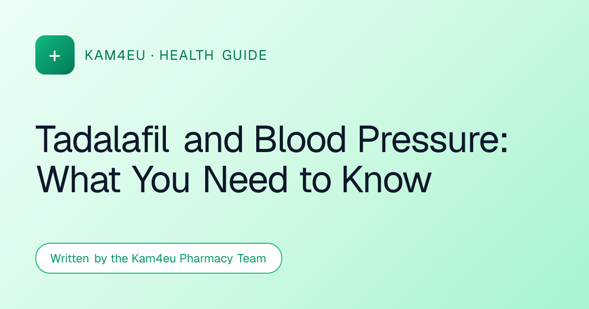 Tadalafil and Blood Pressure: What You Need to Know