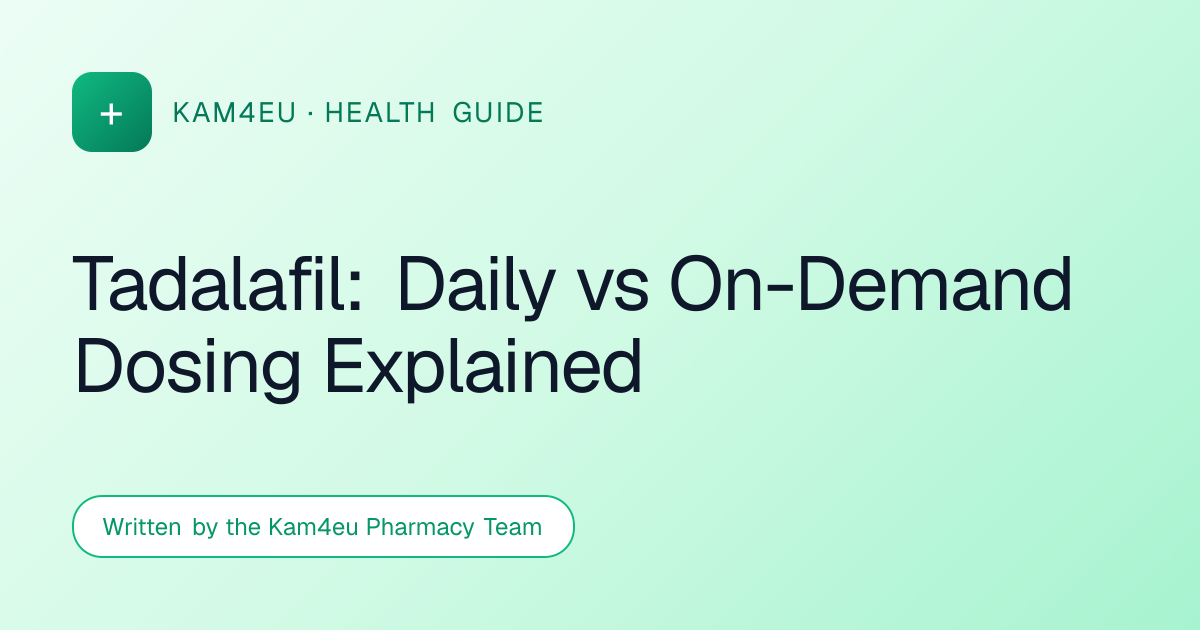 Tadalafil: Daily vs On-Demand Dosing Explained