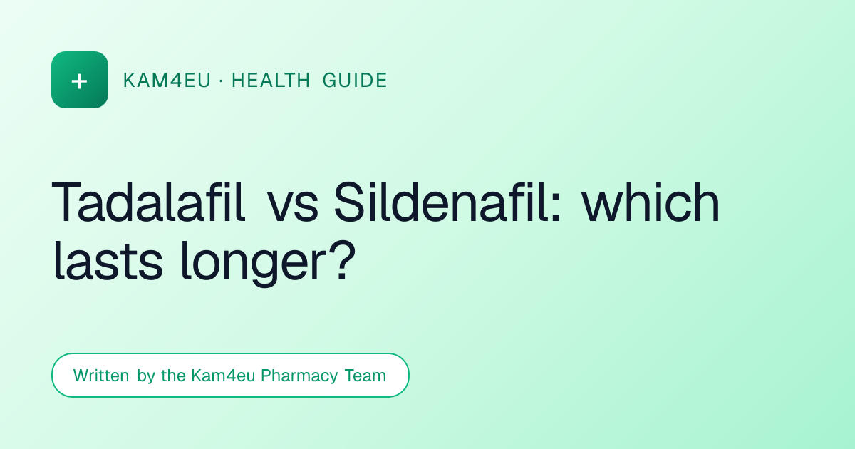 Tadalafil vs Sildenafil: which lasts longer?