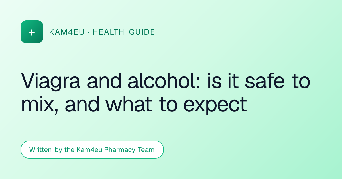 Viagra and alcohol: is it safe to mix, and what to expect