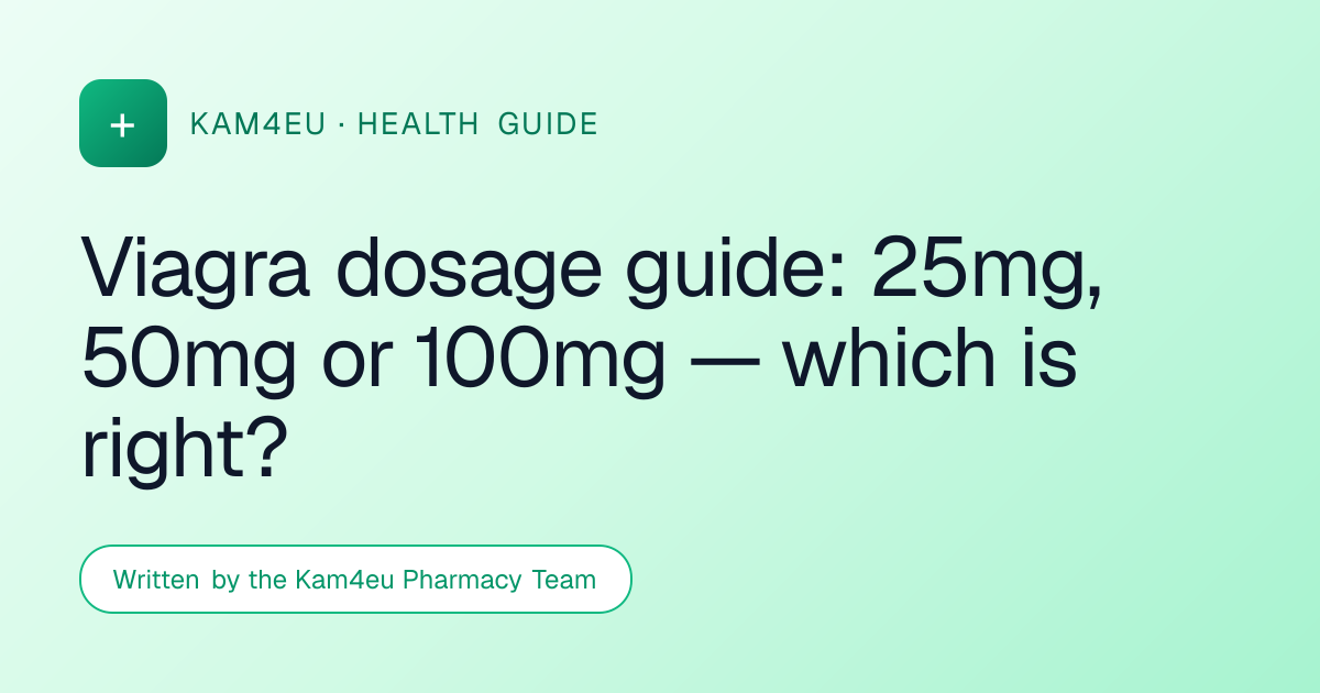 Viagra dosage guide: 25mg, 50mg or 100mg — which is right?