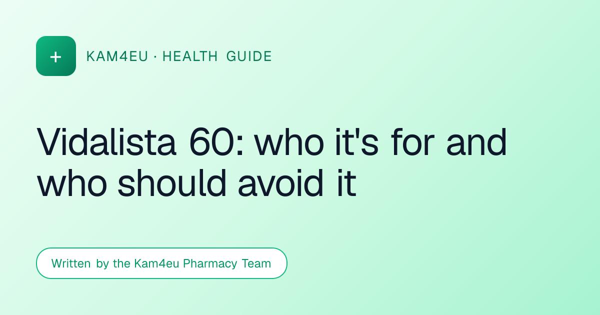Vidalista 60: who it's for and who should avoid it