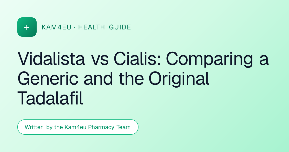 Vidalista vs Cialis: Comparing a Generic and the Original Tadalafil