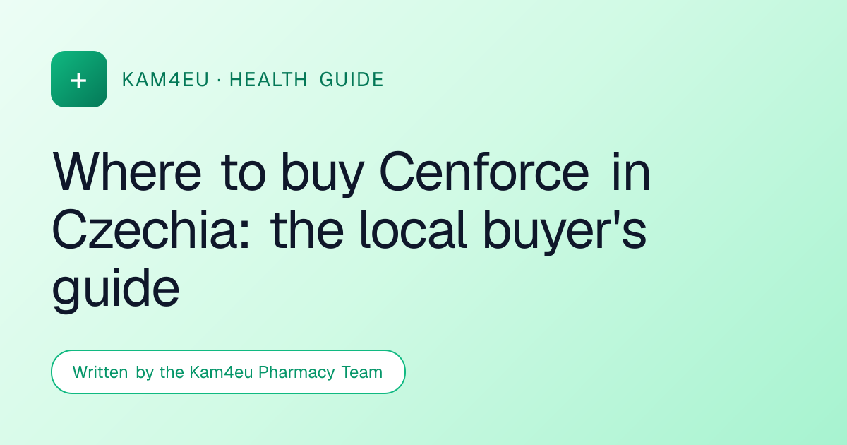 Where to buy Cenforce in Czechia: the local buyer's guide