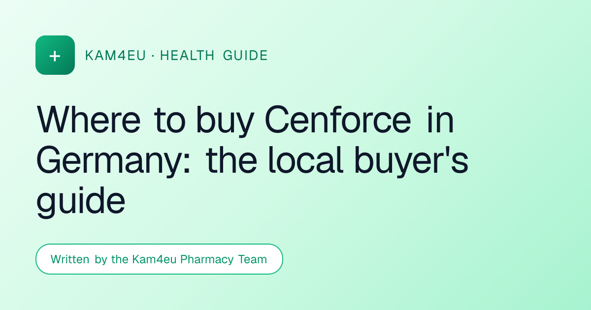 Where to buy Cenforce in Germany: the local buyer's guide