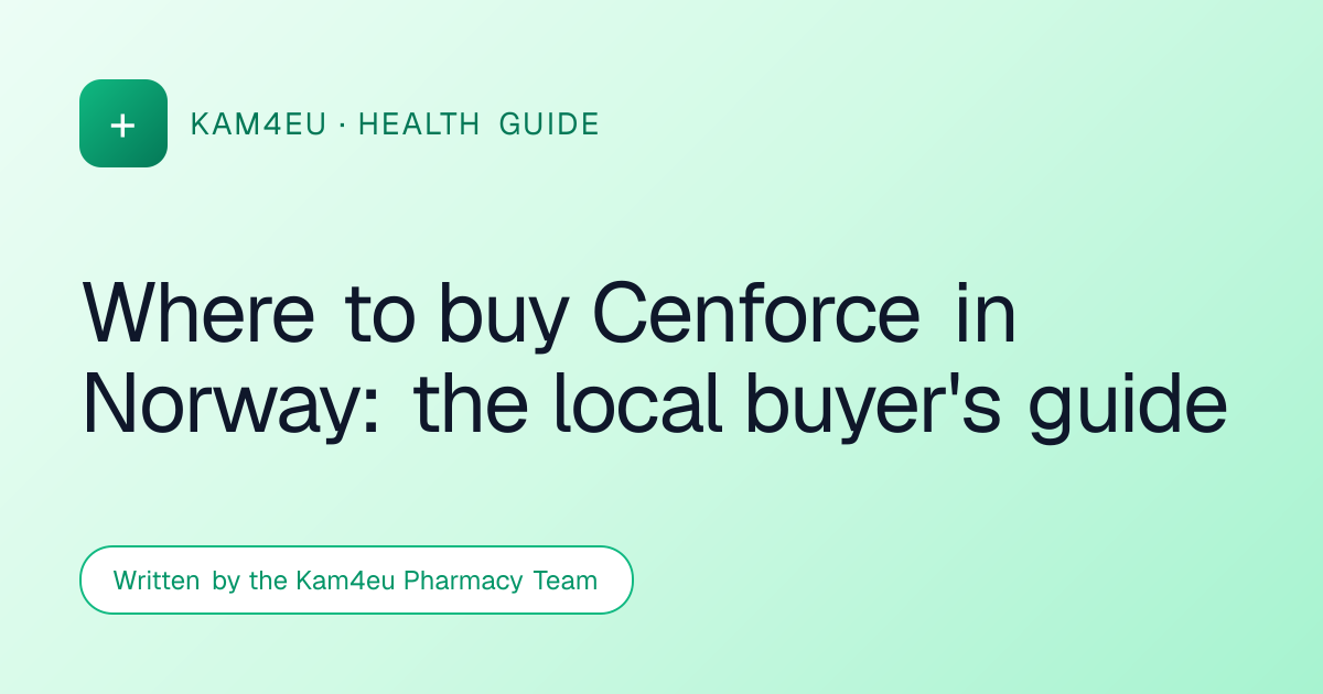 Where to buy Cenforce in Norway: the local buyer's guide