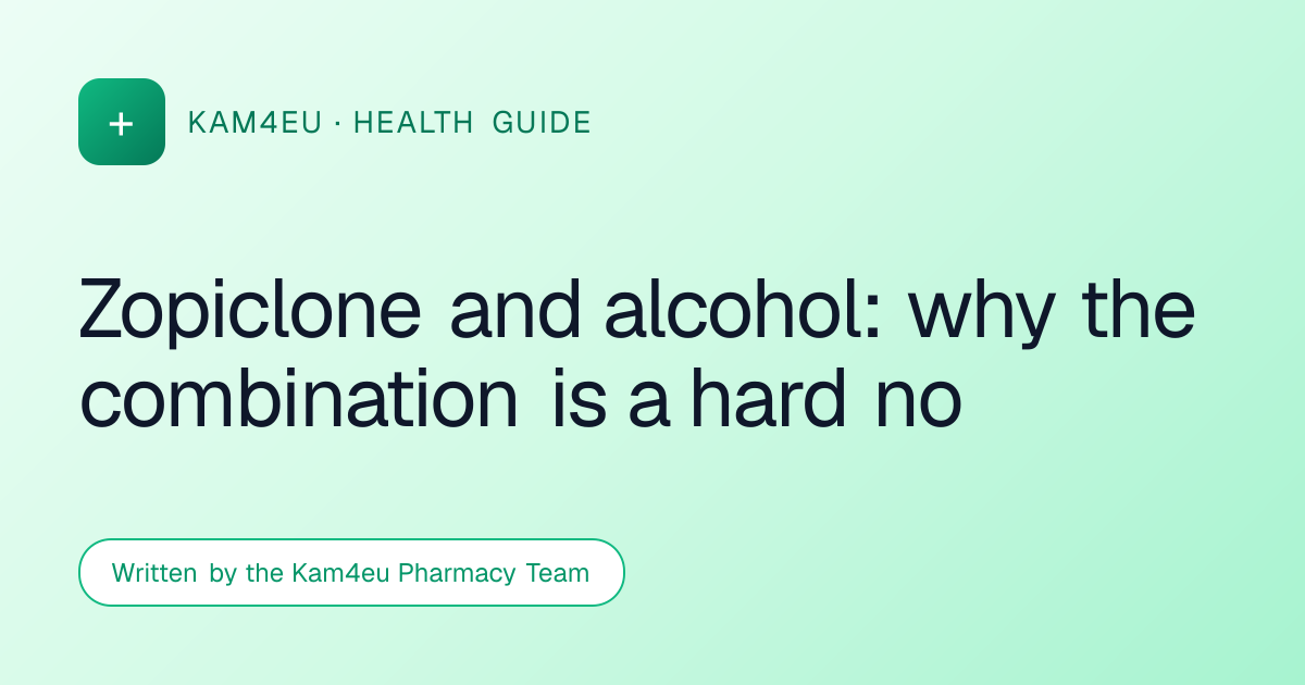 Zopiclone and alcohol: why the combination is a hard no