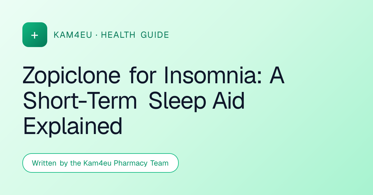 Zopiclone for Insomnia: A Short-Term Sleep Aid Explained