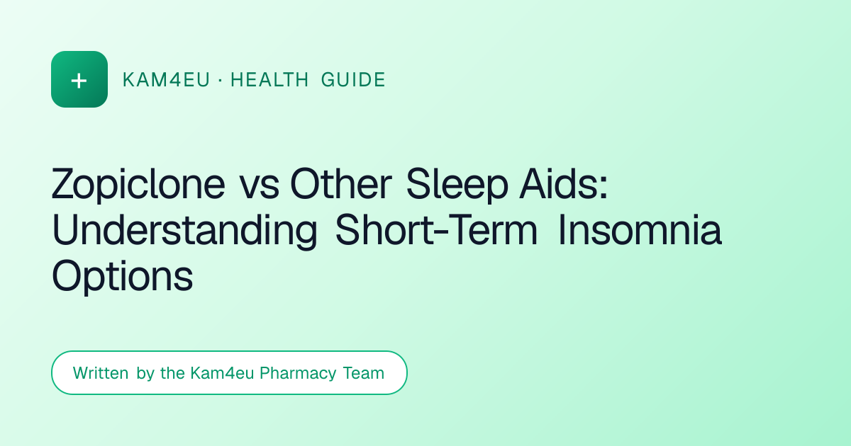 Zopiclone vs Other Sleep Aids: Understanding Short-Term Insomnia Options